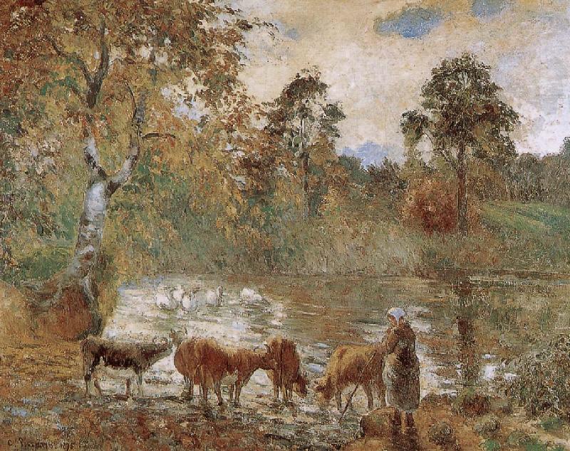 Camille Pissarro pond oil painting picture